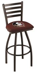 Florida State (Head) 30" Swivel Bar Stool with Black Wrinkle Finish  