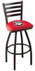 Georgia "Bulldog" 30" Swivel Bar Stool with Black Wrinkle Finish  