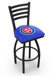 Chicago Cubs 30" Swivel Bar Stool with Black Wrinkle Finish  