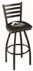 Purdue 30" Swivel Bar Stool with Black Wrinkle Finish  