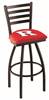 Rutgers 30" Swivel Bar Stool with Black Wrinkle Finish  