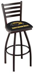 Southern Miss 30" Swivel Bar Stool with Black Wrinkle Finish  