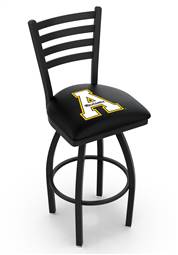 Appalachian State 36" Swivel Bar Stool with Black Wrinkle Finish  