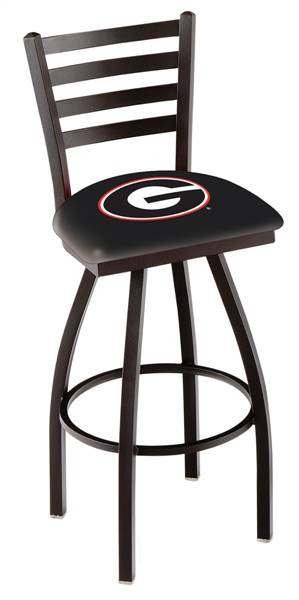 Georgia "G" 36" Swivel Bar Stool with Black Wrinkle Finish  