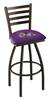 James Madison 36" Swivel Bar Stool with Black Wrinkle Finish  