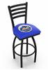 New York Mets 36" Swivel Bar Stool with Black Wrinkle Finish  