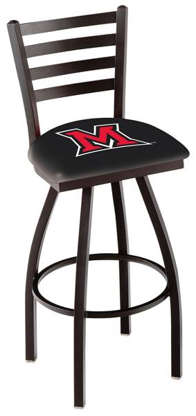 Miami (OH) 36" Swivel Bar Stool with Black Wrinkle Finish  