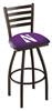 Northwestern 36" Swivel Bar Stool with Black Wrinkle Finish  