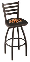 Oklahoma State 36" Swivel Bar Stool with Black Wrinkle Finish  