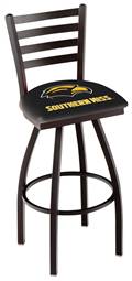Southern Miss 36" Swivel Bar Stool with Black Wrinkle Finish  