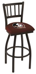 Florida State (Head) 25" Swivel Counter Stool with Black Wrinkle Finish  