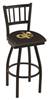 Georgia Tech 25" Swivel Counter Stool with Black Wrinkle Finish  