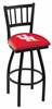 Houston 25" Swivel Counter Stool with Black Wrinkle Finish  