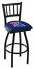 Louisiana Tech 25" Swivel Counter Stool with Black Wrinkle Finish  