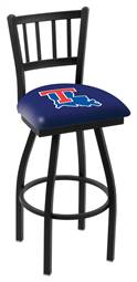 Louisiana Tech 25" Swivel Counter Stool with Black Wrinkle Finish  