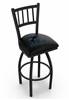 Miami Marlins 25" Swivel Counter Stool with Black Wrinkle Finish  