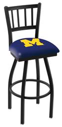 Michigan 25" Swivel Counter Stool with Black Wrinkle Finish  