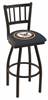 U.S. Navy 25" Swivel Counter Stool with Black Wrinkle Finish  