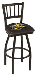 Wichita State 25" Swivel Counter Stool with Black Wrinkle Finish  