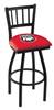 Georgia "Bulldog" 30" Swivel Bar Stool with Black Wrinkle Finish  