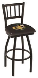 Georgia Tech 30" Swivel Bar Stool with Black Wrinkle Finish  