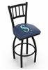 Seattle Mariners 30" Swivel Bar Stool with Black Wrinkle Finish  