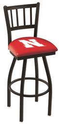 Nebraska 30" Swivel Bar Stool with Black Wrinkle Finish  