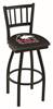 Northern Illinois 30" Swivel Bar Stool with Black Wrinkle Finish  