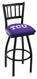 TCU 30" Swivel Bar Stool with Black Wrinkle Finish  