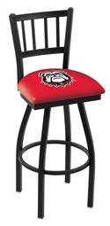 Georgia "Bulldog" 36" Swivel Bar Stool with Black Wrinkle Finish  