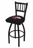 Southern Illinois 36" Swivel Bar Stool with Black Wrinkle Finish  