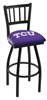 TCU 36" Swivel Bar Stool with Black Wrinkle Finish  