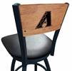 Arizona Diamondbacks 30" Swivel Bar Stool with Black Wrinkle Finish and a Laser Engraved Back  