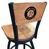 Oakland Athletics 30" Swivel Bar Stool with Black Wrinkle Finish and a Laser Engraved Back  