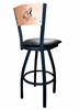 Arizona Coyotes 36" Swivel Bar Stool with Black Wrinkle Finish and a Laser Engraved Back  