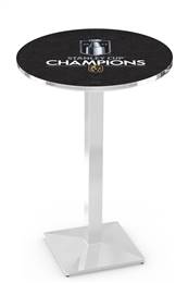 Vegas Golden Knights - 2023 Stanley Cup Champions 42" Tall - 36" Top Pub Table with Chrome Finish    