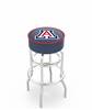  Arizona 25" Double-Ring Swivel Counter Stool with Chrome Finish   