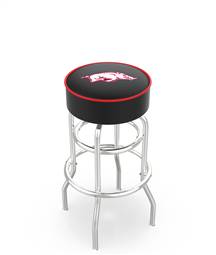  Arkansas 25" Double-Ring Swivel Counter Stool with Chrome Finish   