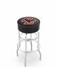  Boston College 25" Double-Ring Swivel Counter Stool with Chrome Finish   
