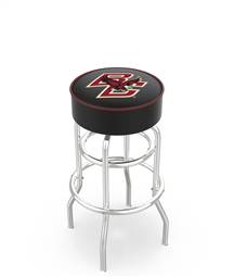  Boston College 25" Double-Ring Swivel Counter Stool with Chrome Finish   