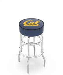 Cal 25" Double-Ring Swivel Counter Stool with Chrome Finish   