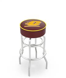  Central Michigan 25" Double-Ring Swivel Counter Stool with Chrome Finish   