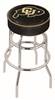  Colorado 25" Double-Ring Swivel Counter Stool with Chrome Finish   