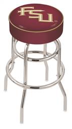  Florida State (Script) 25" Double-Ring Swivel Counter Stool with Chrome Finish   