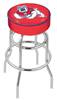  Fresno State 25" Double-Ring Swivel Counter Stool with Chrome Finish   