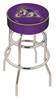  James Madison 25" Double-Ring Swivel Counter Stool with Chrome Finish   