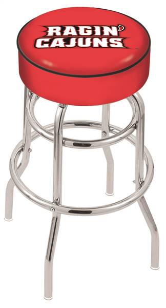  Louisiana-Lafayette 25" Double-Ring Swivel Counter Stool with Chrome Finish   