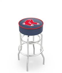  Boston Red Sox 25" Doubleing Swivel Counter Stool with Chrome Finish   