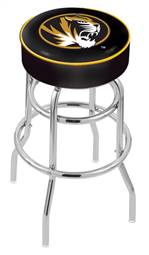  Missouri 25" Double-Ring Swivel Counter Stool with Chrome Finish   