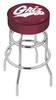  Montana 25" Double-Ring Swivel Counter Stool with Chrome Finish   